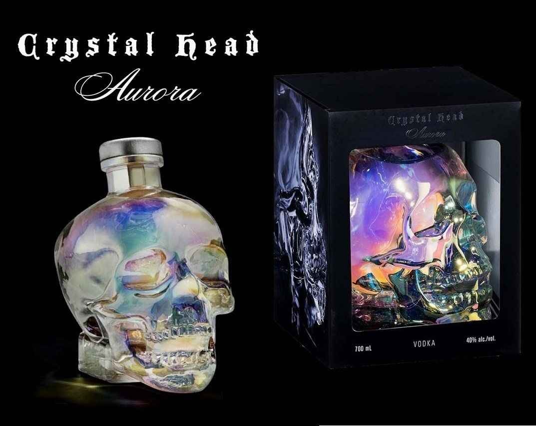 Vodka crystal head aurora 0,7l